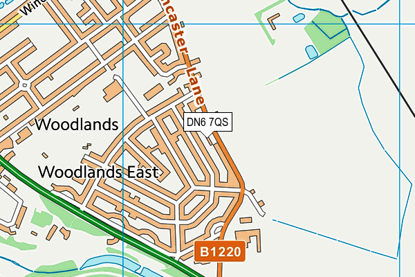 DN6 7QS map - OS VectorMap District (Ordnance Survey)