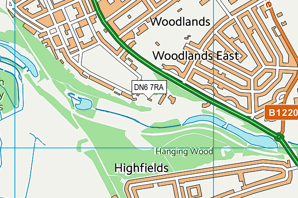 Accelerate Coaching Woodlands map (DN6 7RA) - OS VectorMap District (Ordnance Survey)