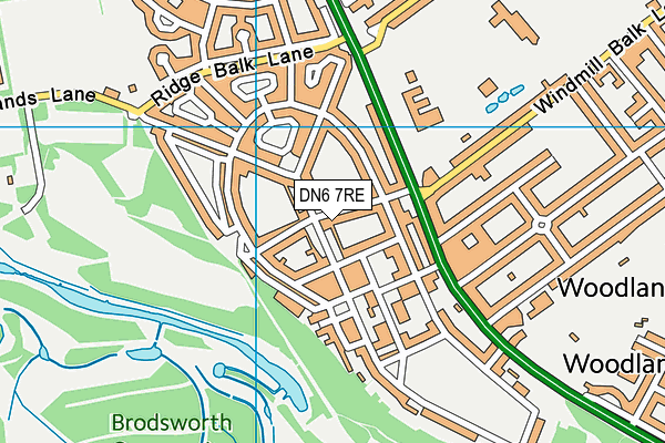 DN6 7RE map - OS VectorMap District (Ordnance Survey)