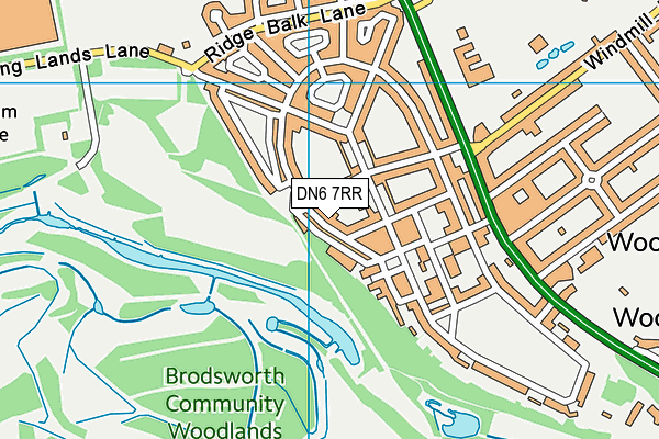 DN6 7RR map - OS VectorMap District (Ordnance Survey)