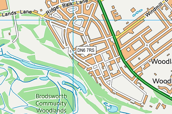 DN6 7RS map - OS VectorMap District (Ordnance Survey)