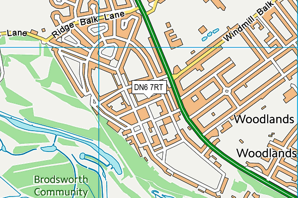 DN6 7RT map - OS VectorMap District (Ordnance Survey)