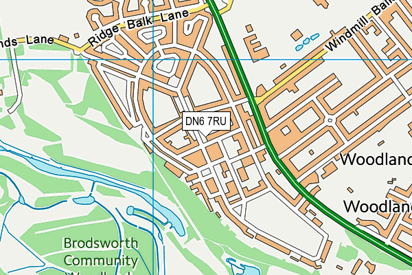 DN6 7RU map - OS VectorMap District (Ordnance Survey)