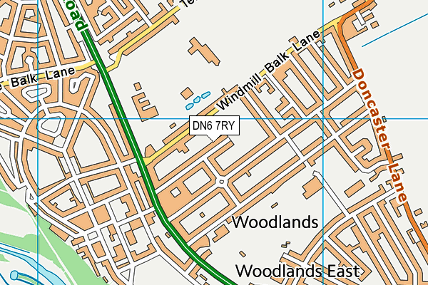 DN6 7RY map - OS VectorMap District (Ordnance Survey)