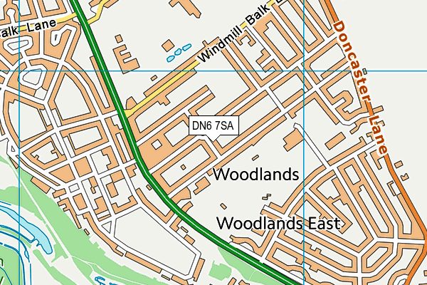 DN6 7SA map - OS VectorMap District (Ordnance Survey)