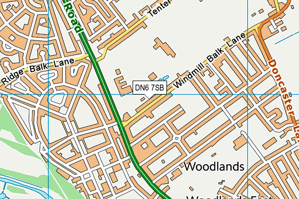 DN6 7SB map - OS VectorMap District (Ordnance Survey)