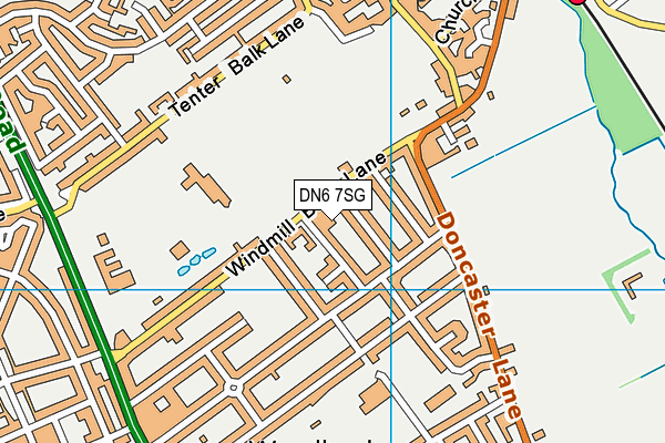 DN6 7SG map - OS VectorMap District (Ordnance Survey)