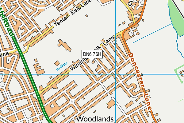 DN6 7SH map - OS VectorMap District (Ordnance Survey)