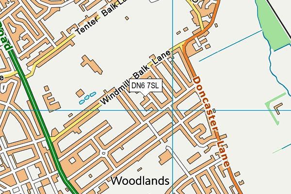 DN6 7SL map - OS VectorMap District (Ordnance Survey)