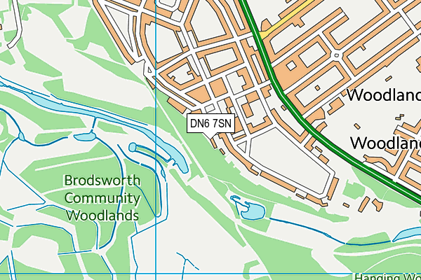 DN6 7SN map - OS VectorMap District (Ordnance Survey)