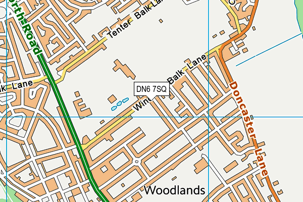 DN6 7SQ map - OS VectorMap District (Ordnance Survey)