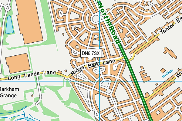 DN6 7SX map - OS VectorMap District (Ordnance Survey)