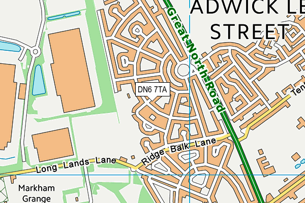 DN6 7TA map - OS VectorMap District (Ordnance Survey)