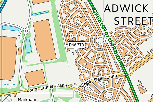 DN6 7TB map - OS VectorMap District (Ordnance Survey)