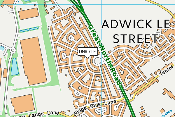 DN6 7TF map - OS VectorMap District (Ordnance Survey)