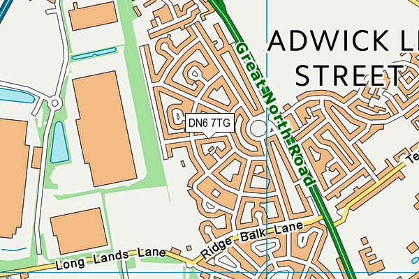 DN6 7TG map - OS VectorMap District (Ordnance Survey)