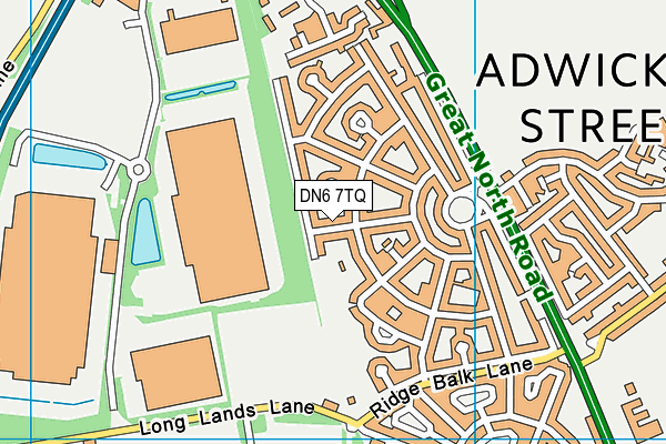 DN6 7TQ map - OS VectorMap District (Ordnance Survey)
