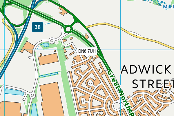 DN6 7UH map - OS VectorMap District (Ordnance Survey)