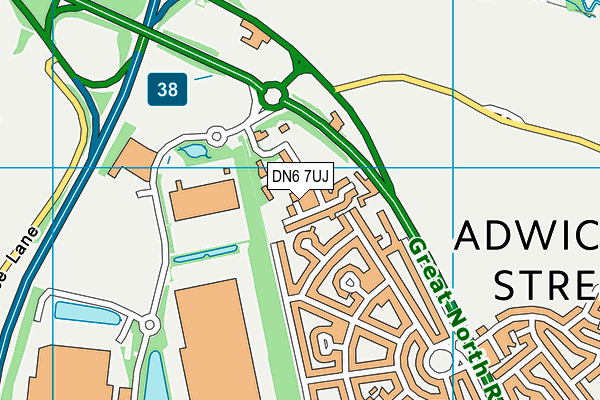 DN6 7UJ map - OS VectorMap District (Ordnance Survey)