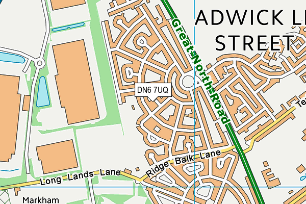 DN6 7UQ map - OS VectorMap District (Ordnance Survey)