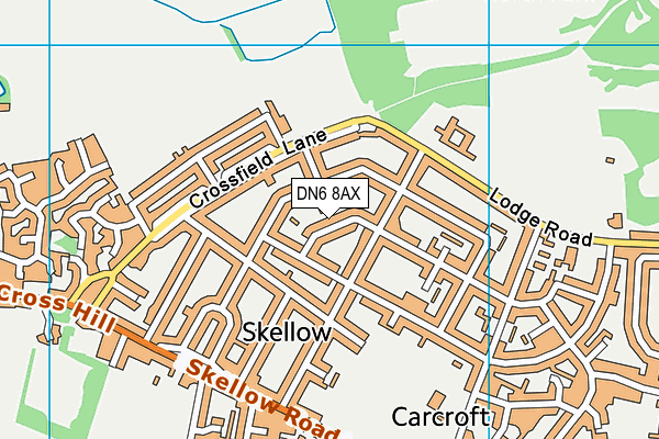 DN6 8AX map - OS VectorMap District (Ordnance Survey)
