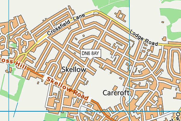 DN6 8AY map - OS VectorMap District (Ordnance Survey)