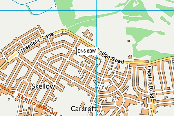 DN6 8BW map - OS VectorMap District (Ordnance Survey)