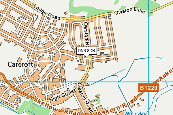 Carcroft Primary School map (DN6 8DR) - OS VectorMap District (Ordnance Survey)