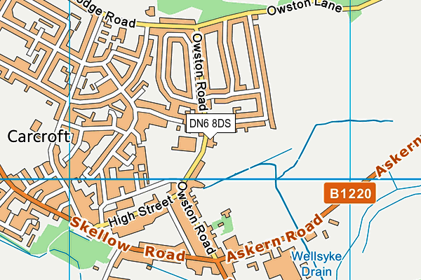 DN6 8DS map - OS VectorMap District (Ordnance Survey)
