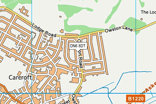 DN6 8DT map - OS VectorMap District (Ordnance Survey)