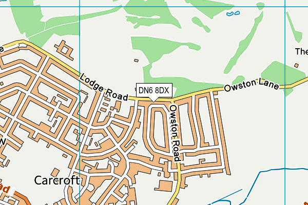 DN6 8DX map - OS VectorMap District (Ordnance Survey)