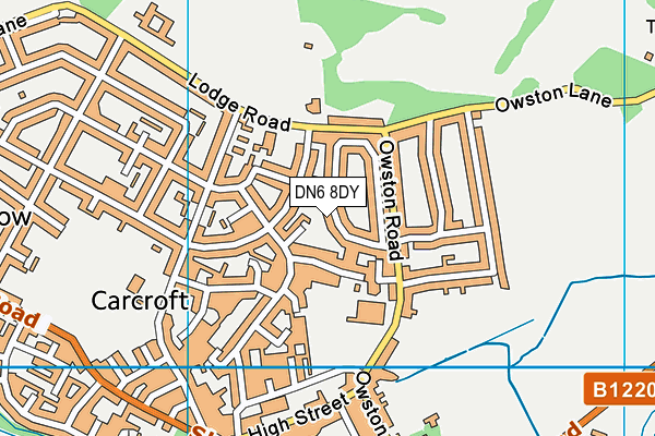 DN6 8DY map - OS VectorMap District (Ordnance Survey)