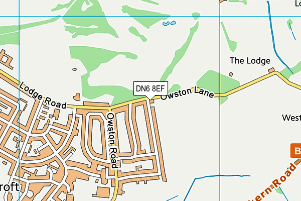 DN6 8EF map - OS VectorMap District (Ordnance Survey)