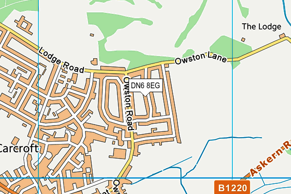 DN6 8EG map - OS VectorMap District (Ordnance Survey)