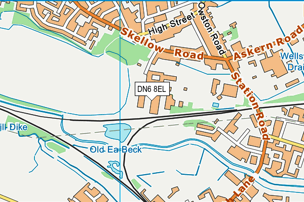 DN6 8EL map - OS VectorMap District (Ordnance Survey)