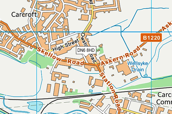 DN6 8HD map - OS VectorMap District (Ordnance Survey)