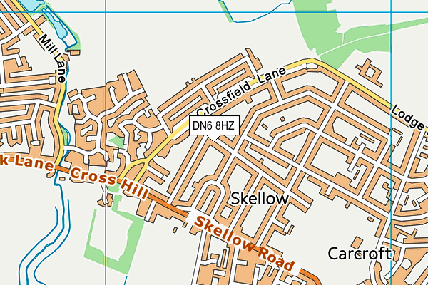 DN6 8HZ map - OS VectorMap District (Ordnance Survey)