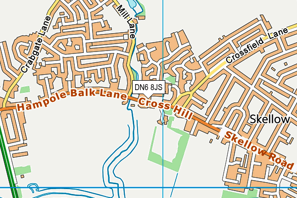 DN6 8JS map - OS VectorMap District (Ordnance Survey)