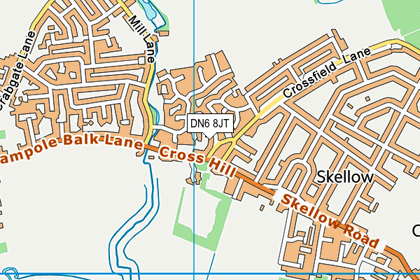DN6 8JT map - OS VectorMap District (Ordnance Survey)