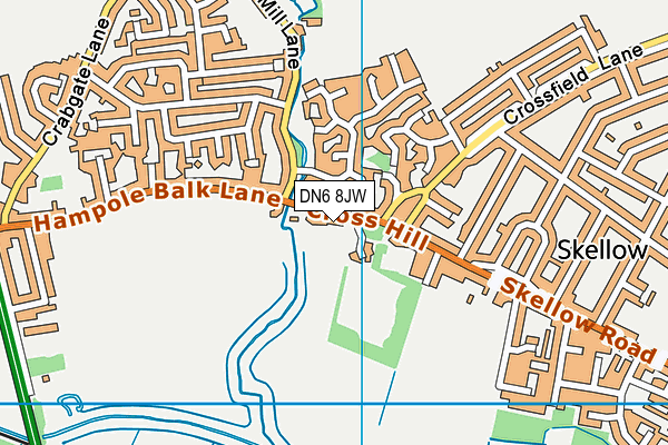 DN6 8JW map - OS VectorMap District (Ordnance Survey)