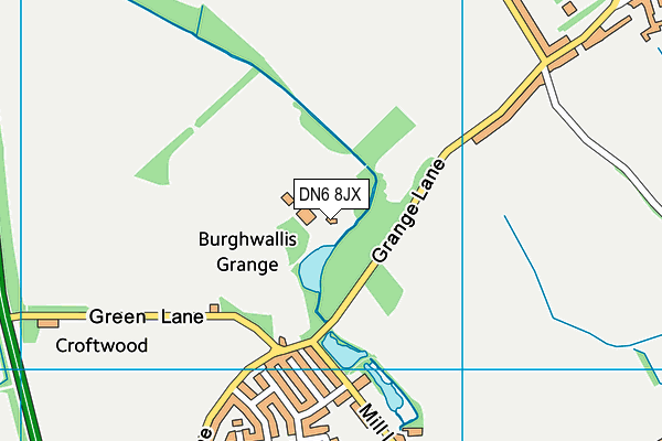 DN6 8JX map - OS VectorMap District (Ordnance Survey)