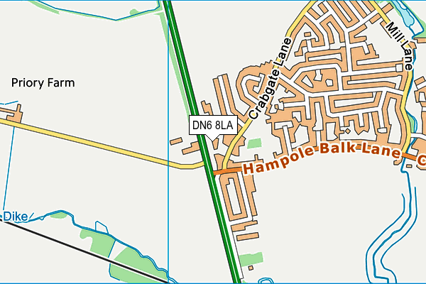 DN6 8LA map - OS VectorMap District (Ordnance Survey)