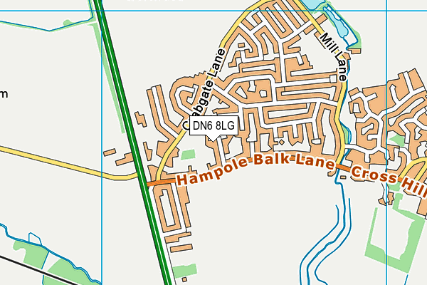 DN6 8LG map - OS VectorMap District (Ordnance Survey)
