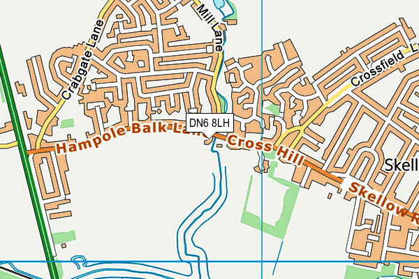 DN6 8LH map - OS VectorMap District (Ordnance Survey)