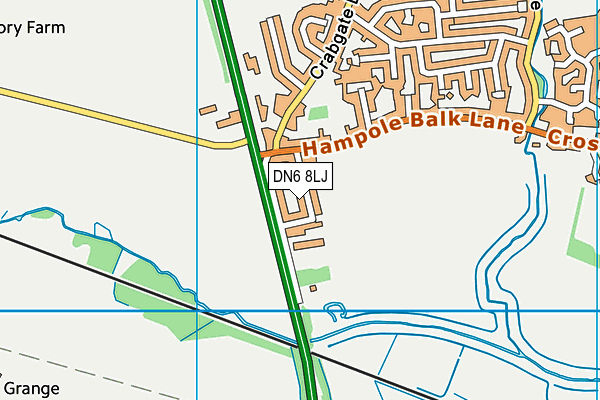 DN6 8LJ map - OS VectorMap District (Ordnance Survey)
