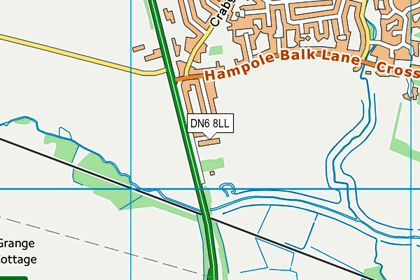 DN6 8LL map - OS VectorMap District (Ordnance Survey)