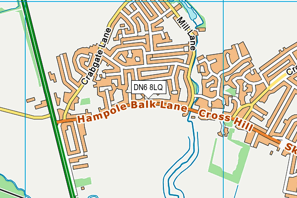 DN6 8LQ map - OS VectorMap District (Ordnance Survey)