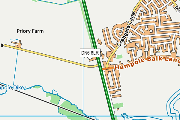 DN6 8LR map - OS VectorMap District (Ordnance Survey)