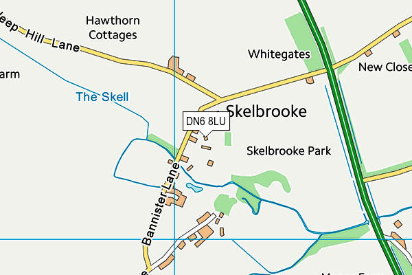 DN6 8LU map - OS VectorMap District (Ordnance Survey)