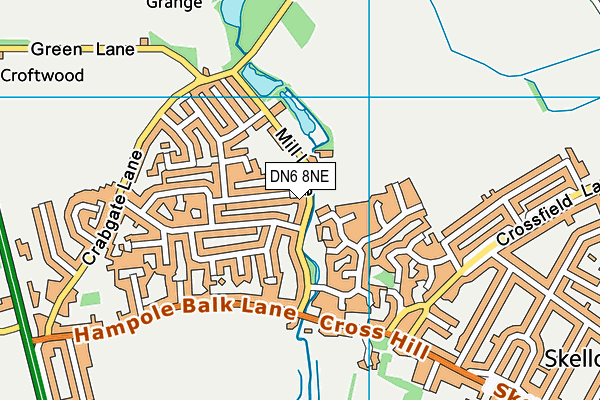 DN6 8NE map - OS VectorMap District (Ordnance Survey)